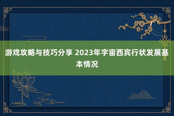 游戏攻略与技巧分享 2023年宇宙西宾行状发展基本情况