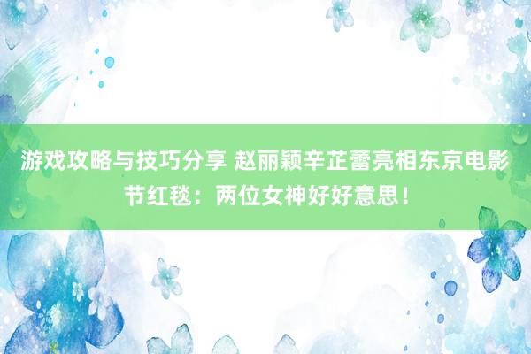 游戏攻略与技巧分享 赵丽颖辛芷蕾亮相东京电影节红毯：两位女神好好意思！