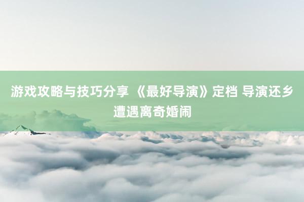 游戏攻略与技巧分享 《最好导演》定档 导演还乡遭遇离奇婚闹