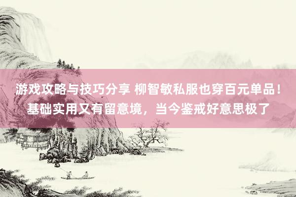 游戏攻略与技巧分享 柳智敏私服也穿百元单品！基础实用又有留意境，当今鉴戒好意思极了