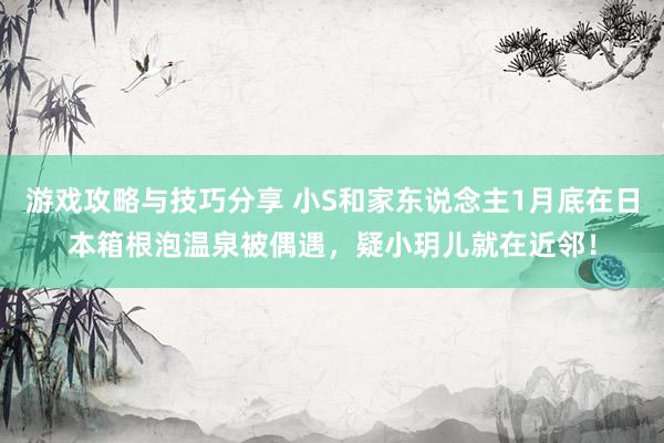 游戏攻略与技巧分享 小S和家东说念主1月底在日本箱根泡温泉被偶遇，疑小玥儿就在近邻！